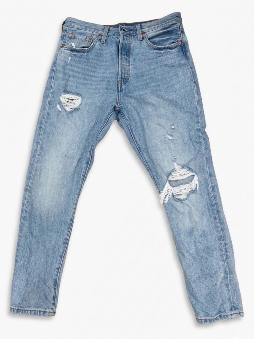 Levi’s 501 S Skinny Jeans - Light Wash Distressed - 29x28